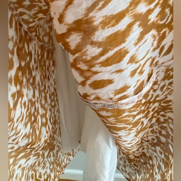 Anthropologie The Odetta Ruffled V-Neck Dress size S honey color new - Picture 9 of 10